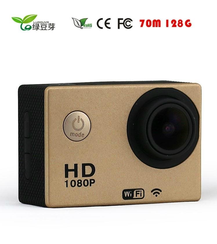 Full HD 1080P action camera (installed on bicycle, helmet, shotgun, arm ect.) W9