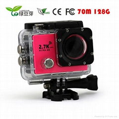 Waterproof 2.7K 1080P Sports Action Camera for Outdoor Sports