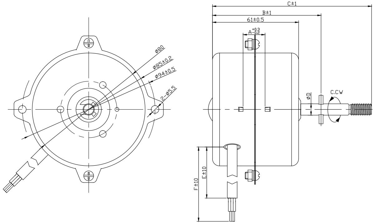 AC 100-240V capacitor motor  range hood, air circulators, 2