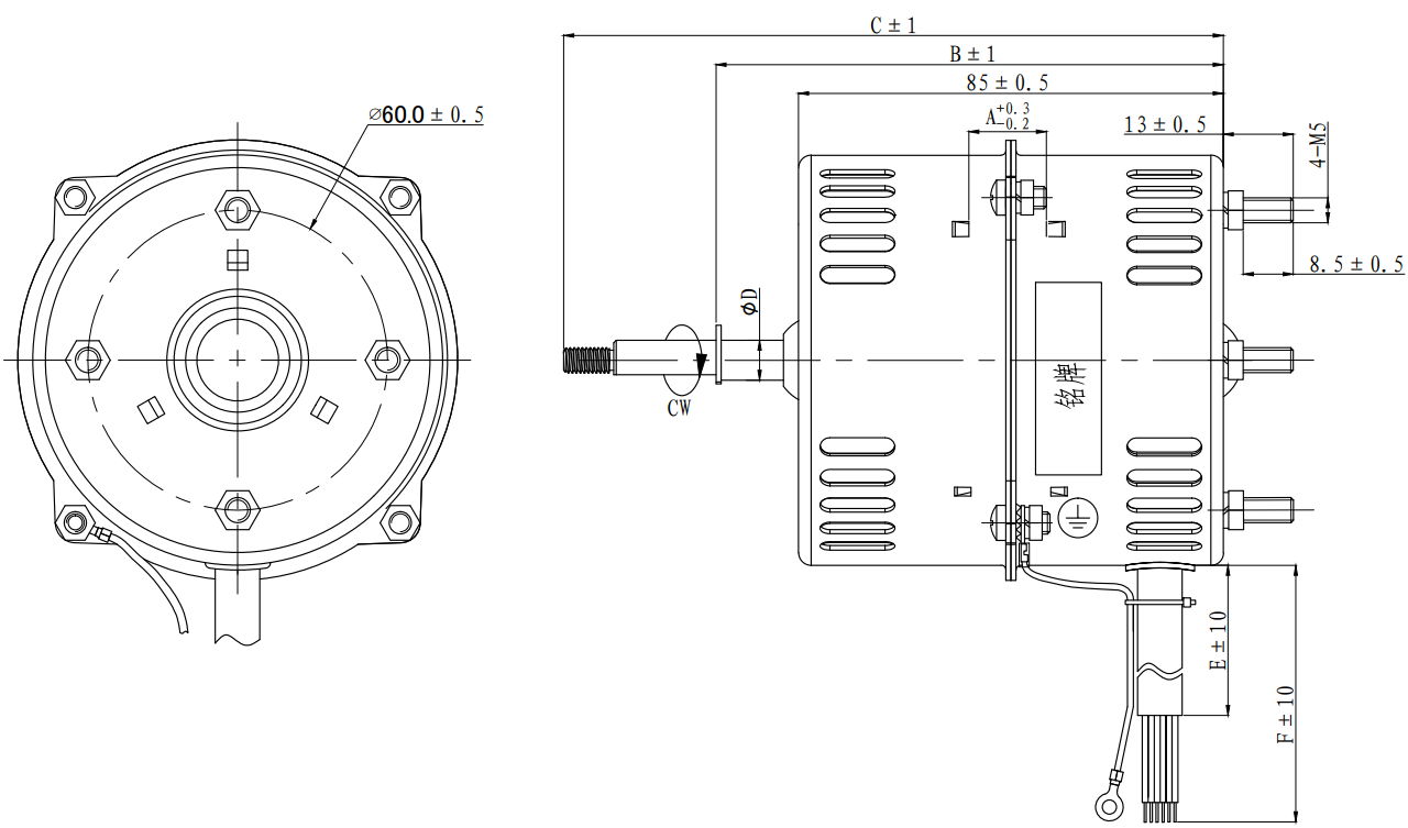 AC 100-240V capacitor motor  range hood, air circulators, 2