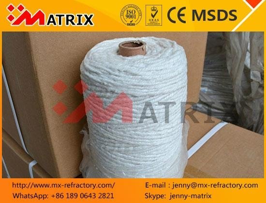High Heat Insulation Wrap 525tex 1000tex SUS wire or Fiberglass Wire Fiber Yarn 2