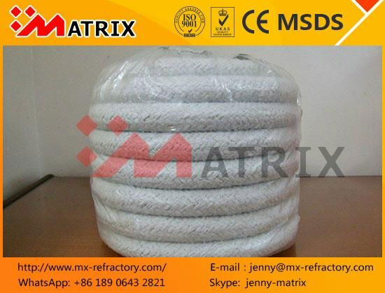 Thermal Ceramics Rope Fiber No asbestos Rope with SS wire or FG wire china made