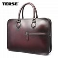 Berluti style briefcase with best price hand-polished bag OEM manufacture
