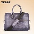 Berluti engraved script leather briefcase italian leather bag 