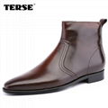 Berluti style 100% Handmade fashion Genuine cowhide leather mens shoes boots 