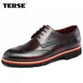 Berluti style 100% Handmade GOODYEAR brogue mens shoes in cowhide leather shoes 1