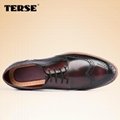 Berluti style 100% Handmade GOODYEAR brogue mens shoes in cowhide leather shoes 2