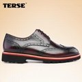 Berluti style 100% Handmade GOODYEAR brogue mens shoes in cowhide leather shoes 3