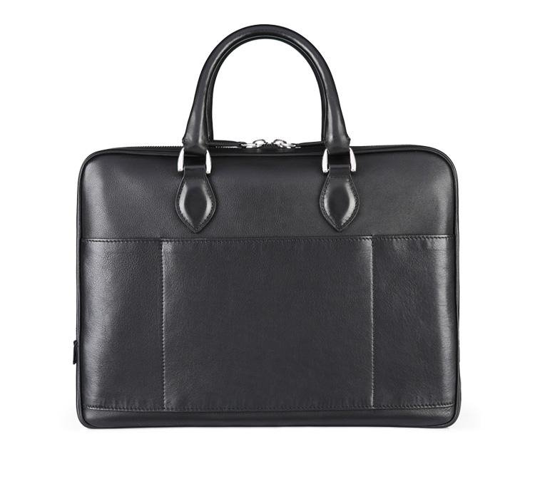 Top quality leather Briefcase for men leather laptop case Hand-Finished Italian  3