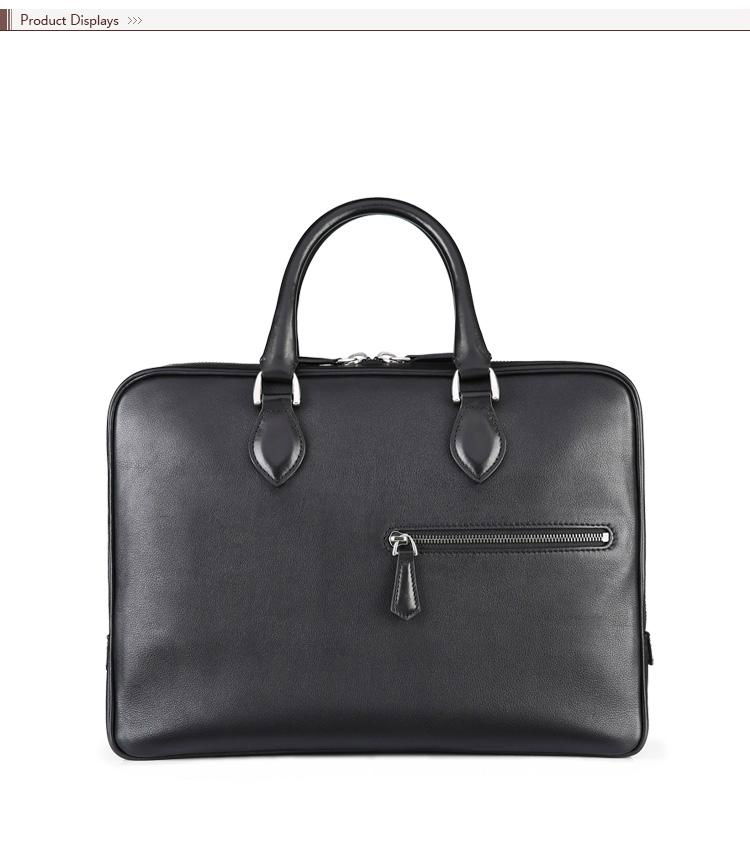 Top quality leather Briefcase for men leather laptop case Hand-Finished Italian 
