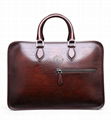 top quality script-embossed Italian cowhide leather briefcase calligraphy    1