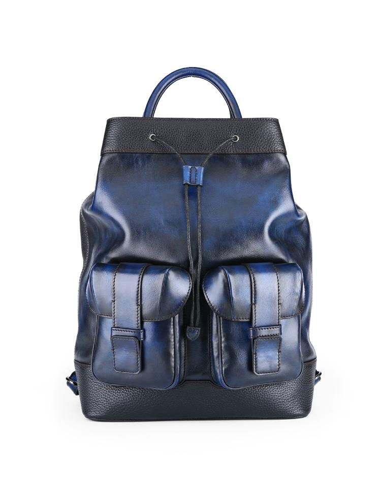 Ber luti "Horizon" backpack in soft Venezia calfskin leather drawstring-top  2