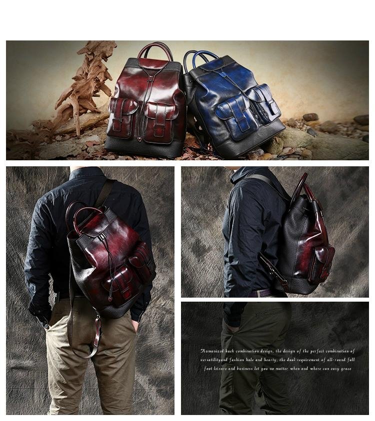 Ber luti "Horizon" backpack in soft Venezia calfskin leather drawstring-top  5