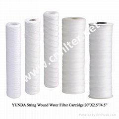 PP sediment String wound filter cartridge with 5 micron 