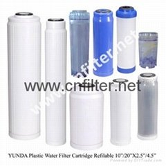 Refillable Water Filter Cartridge Housing