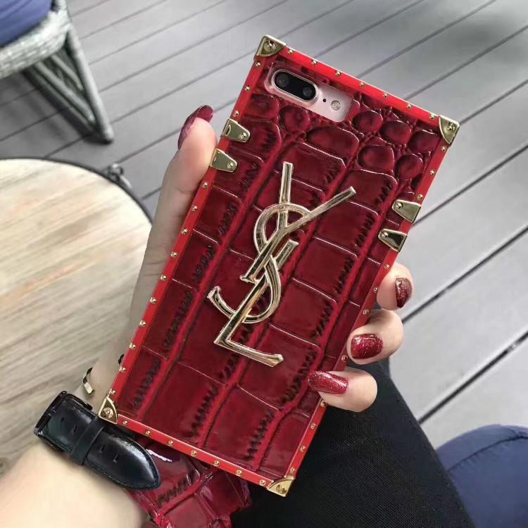 Luxury Fashion YSL Crocodile Texture Skin Pattern Leather Holster Back Cover