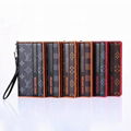 Plaid Print Folio Leather Wallet Case LV Checkerboard Bracelet Holster Shell