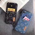 Louis Vuitton Jeans Card Slot Fabric Wallet Case Bracket LV Paris Phone Shell 