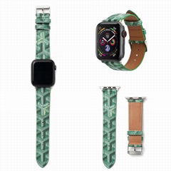 Goyard Leather Watch Bands Goyard Holster Watchband for iWatch 38mm 44mm 40mm