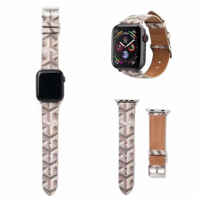 Goyard Leather Watch Bands Goyard Holster Watchband for iWatch 38mm 44mm 40mm 3