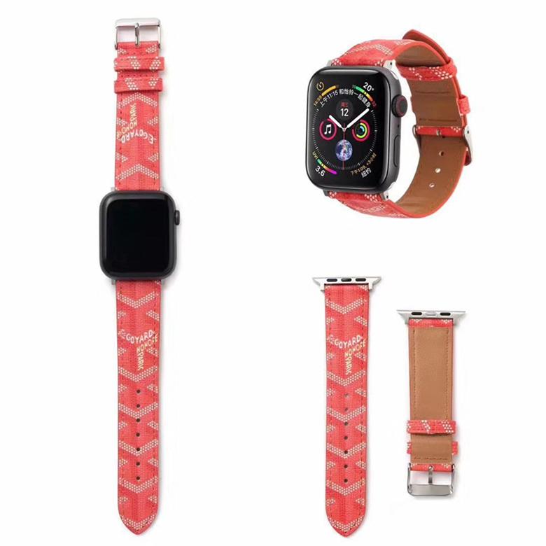 Goyard Leather Watch Bands Goyard Holster Watchband for iWatch 38mm 44mm 40mm 4