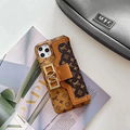 Louis Vuitton Vintage Wallet Clutch Shell Bracket LV Phone Case for iPhone 11 XS