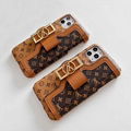 Louis Vuitton Vintage Wallet Clutch Shell Bracket LV Phone Case for iPhone 11 XS