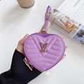 Heart Pattern Plaid Print LV Louis Vuitton Apple Airpods Pro Wallet Chain Cover