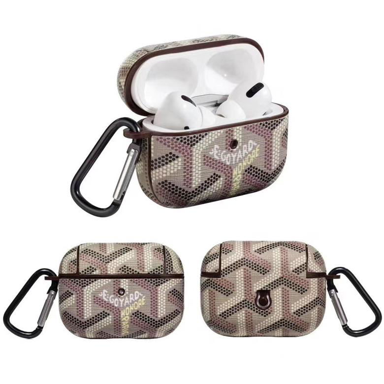 Luxury Pairs Goyard Storage Bag Cover Airpods 2 Pro Snake Pouch Shell with Hook 3