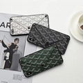 Pairs Goyard Envelope Wallet Clutch Back Cover Crossbody Bag for iPhone 11 Pro 8