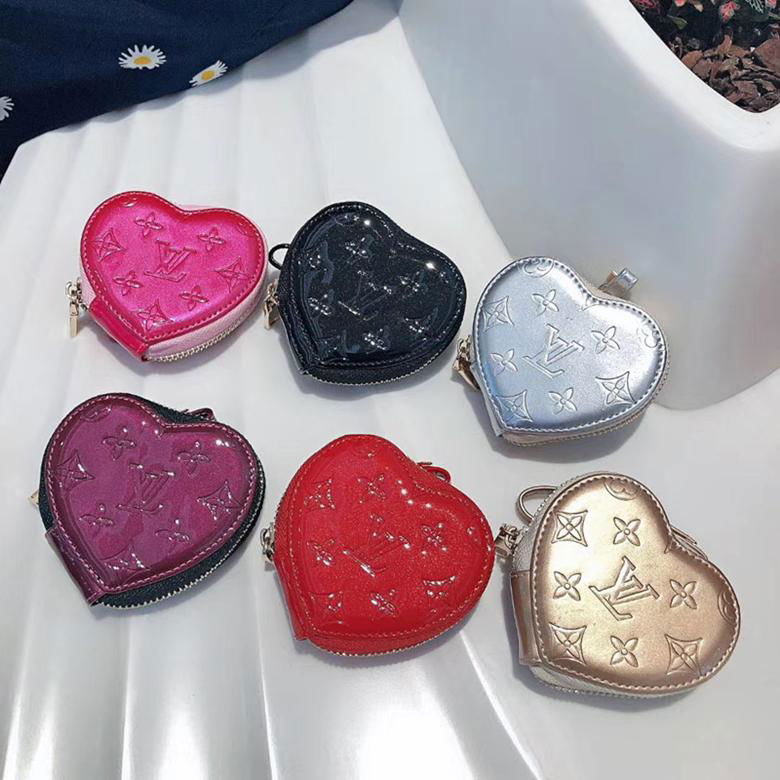 Flower Print Heart Flower Print     loss Leather Storage Bag Airpods 2 Pro Pouch