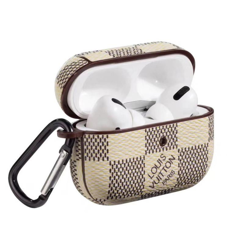 Flower Print Retro Luxury     eather Storage Bag               Airpods2 Pro Case 2