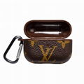 Flower Print Retro Luxury LV Leather Storage Bag Louis Vuitton Airpods2 Pro Case