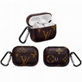 Flower Print Retro Luxury LV Leather Storage Bag Louis Vuitton Airpods2 Pro Case