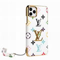 Plating LV Leather Back Cover Wristband Bracelet Louis Vuitton Shell for iPhone 