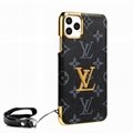 Plating LV Leather Back Cover Wristband Bracelet Louis Vuitton Shell for iPhone 