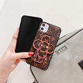 LV Sun Flower Print Wristband Bracelet Plating Leather Case for iPhone 11 Pro XS