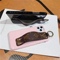 Flower Print LV Wristband Bracelet Leather Back Case Gloss Rope for iPhone 11 8