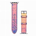 Gradient LV Leather iWatch Band Wristband Strap Louis Vuitton 38/40/42/44mm