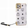 Plating MCM Leather Back Cover Wristband Bracelet Eagle Phone Shell for iPhone 9