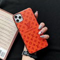 Luxury Flower Print Louis Vuitton Vintage Leather Back Cover Retro LV Phone Case