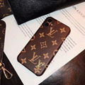 Vintage Vegan Louis Vuitton Leather Back Shell Luxury Design Flower Phone Shell