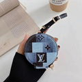 Luxury Designer Sun Flower Louis Vuitton Zipper Leather Storage Bag for Airpods