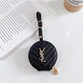 Luxury Designer Saint Laurent Zipper Leather Storage Bag for Airpods2 Pro YSL