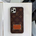 Luxury Designer Retro Louis Vuitton Leather Back Cover Paris LV Shell for iPhone