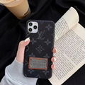 Luxury Designer Retro Louis Vuitton Leather Back Cover Paris LV Shell for iPhone