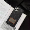 Luxury Designer Retro Louis Vuitton Leather Back Cover Paris LV Shell for iPhone