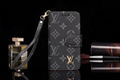 Louis Vuitton Plaid Print Folio Vintage Leather Wallet Case Wristband LV Shell