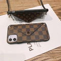 Vegan Louis Vuitton Leather Wallet Clutch Cover Plaid Print Checkerboard LV Case