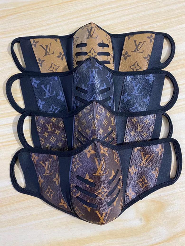 Luxury Designer Retro Louis Vuitton Leather Mask LV Checkerboard LV Plaid Mask - Hseng (China ...